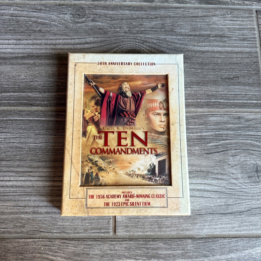 Ten Commandments Cecil DeMille 50th Anniversary Collection 3 DVD Charlton Heston